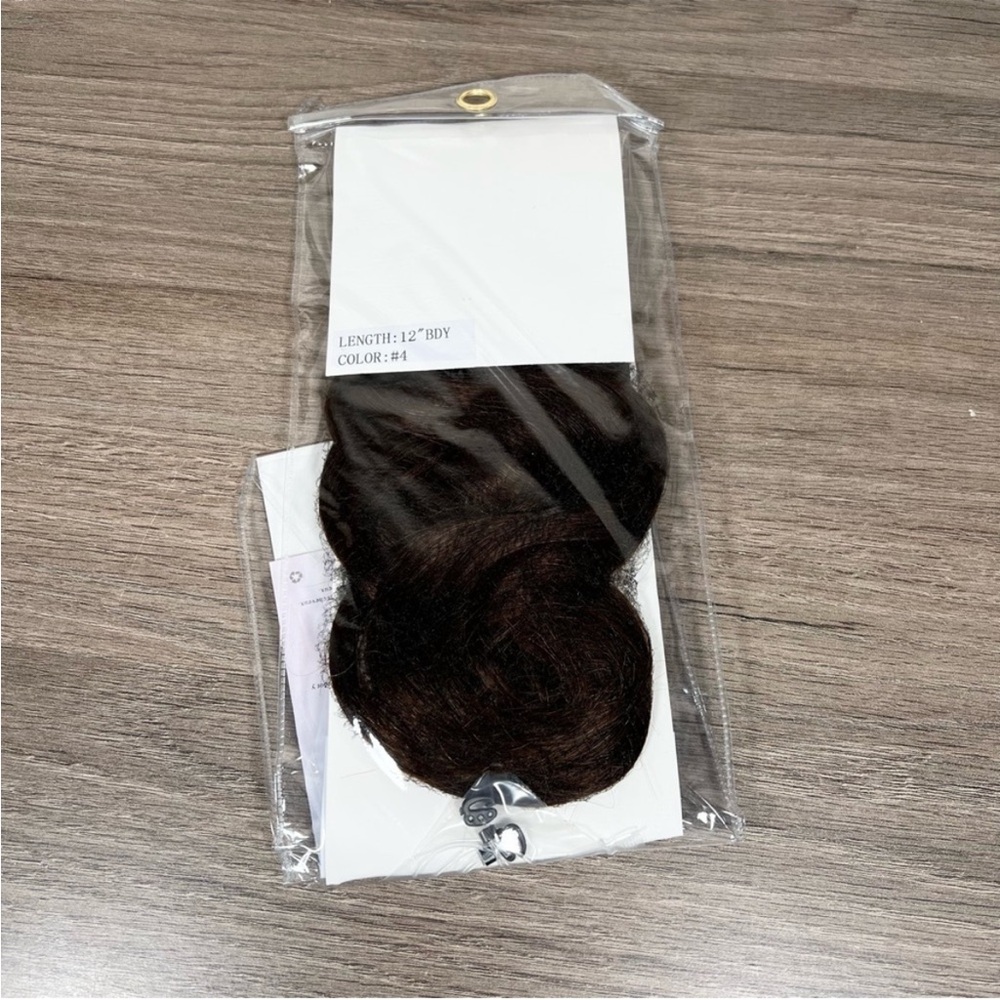 Medium Brown Human Hair Hidden Halo 11 Inch Wavy Hair Extensions - Picture 12 of 15